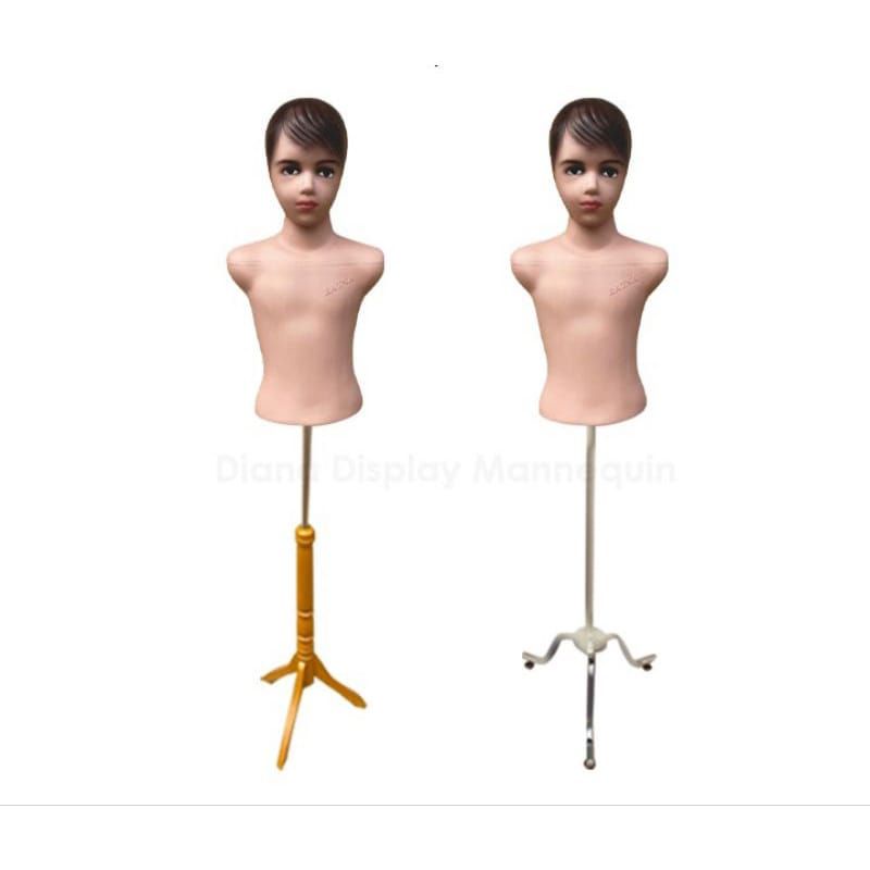 Patung Anak Cowo Kepala Berambut Kaki Besi Patung Anak Cowok Kepala Berambut Manekin Kaki Kayu Manek