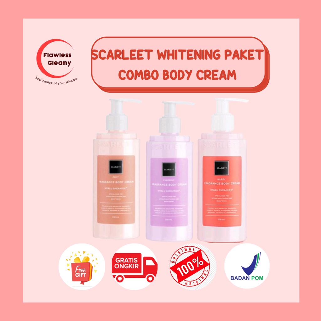 Scarlett Whitening Paket Combo Body Cream