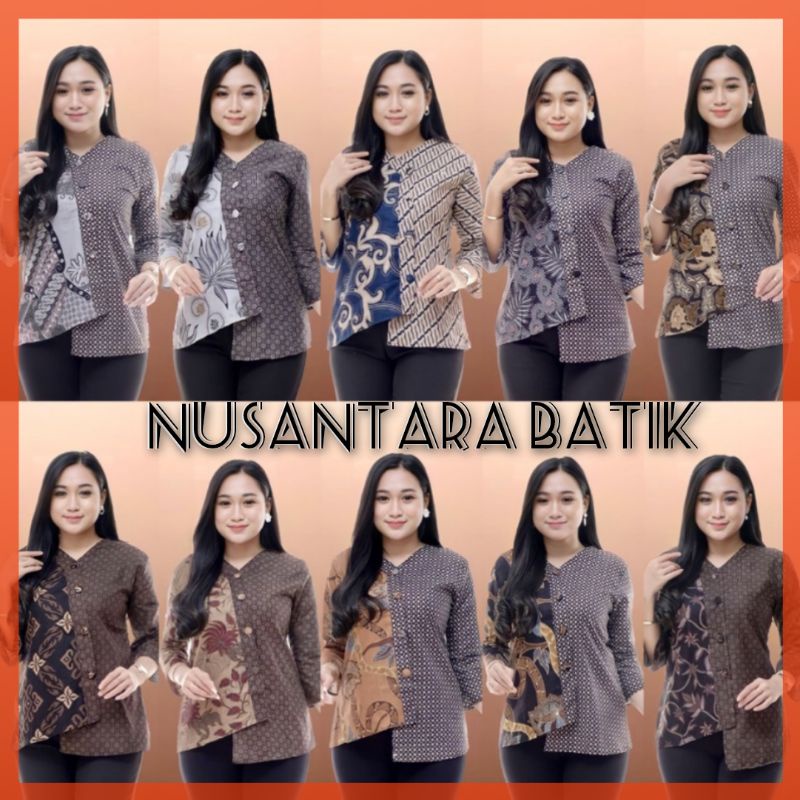 Atasan Batik Wanita PPBTK07 Modern Batik Murah Cassual Atasanbatik Wanitabatik