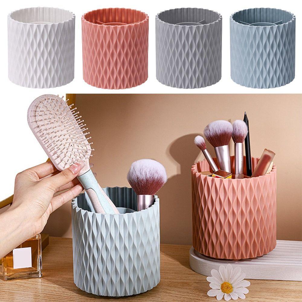 Preva Rotating Pen Container Stylish Container Office Desktop Decoration Divided Pen Bucket