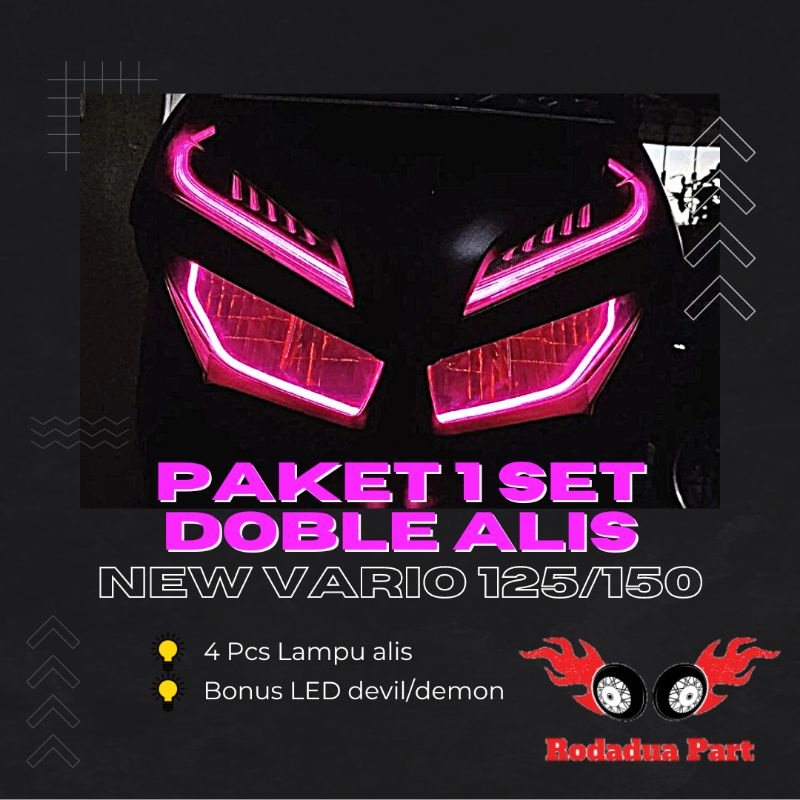 LAMPU ALIS RUNNING VARIO 2 MODE SENJA SEIN / 1 SET PAKET LAMPU ALIS VARIO DOBLE ALIS RUNNING / DEVIL