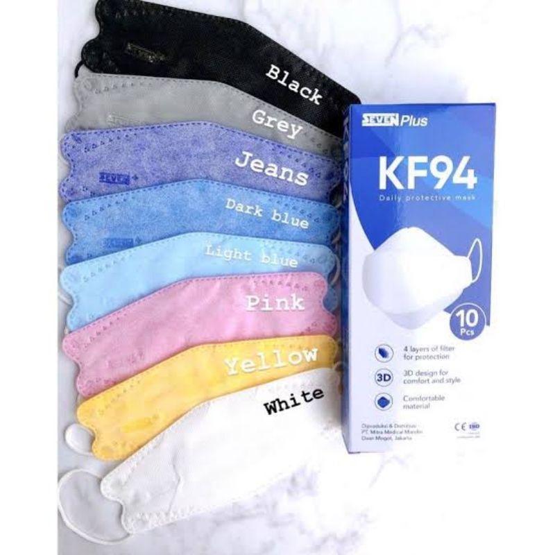 Masker KF 94 Seven Plus isi 10 pcs putih