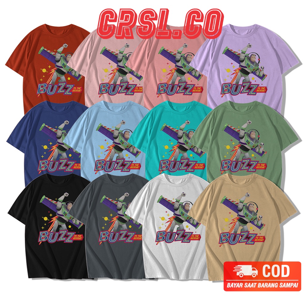 KAOS BUZZ TOY STORY PRIA WANITA WARNA TERBAIK 30S TERMURAH DAN TERLARIS