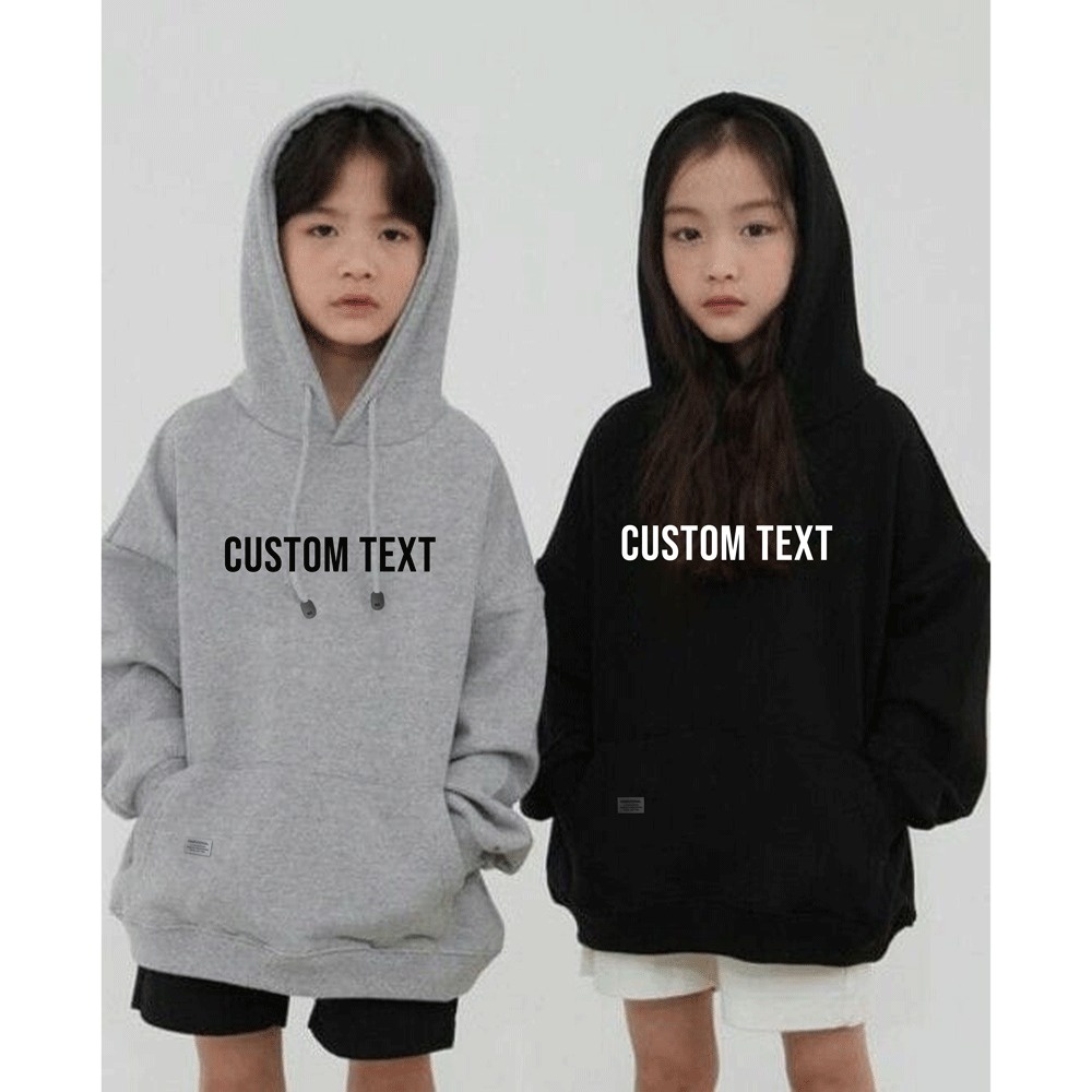 Parisdivarious Sweater Hoodie Jemper Kid Anak Custom Depan Bahan Fleece Size S - XXL (Cowok &amp; Cewek)