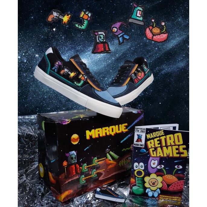 MARQUE RETRO GAMES 2.0 - Sepatu dengan Konsep Outer Space 8-bit Arcade
