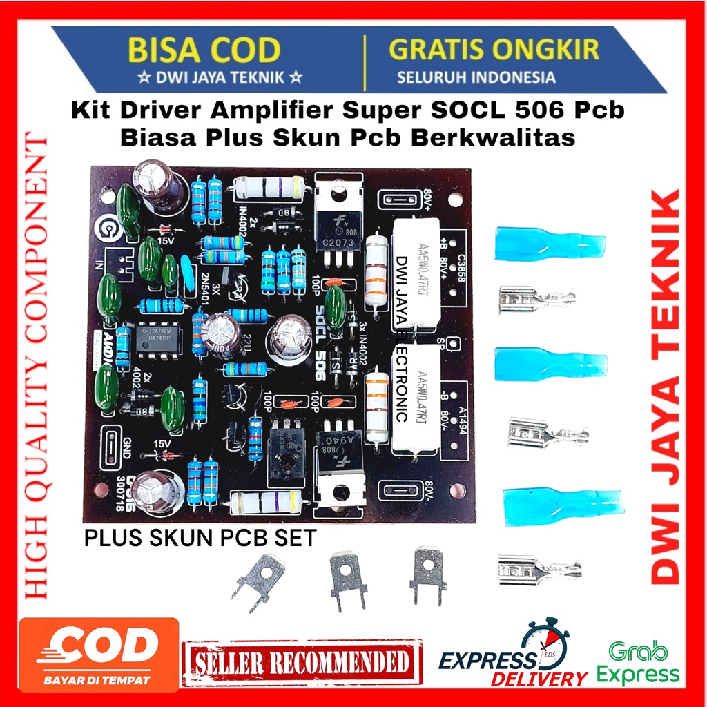 Jual Kit Driver Amplifier Super SOCL 506 Pcb Biasa Plus Skun Pcb