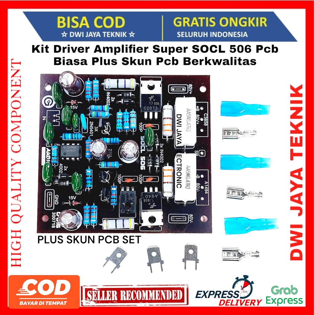 Jual Kit Driver Amplifier Super SOCL 506 Pcb Biasa Plus Skun Pcb ...