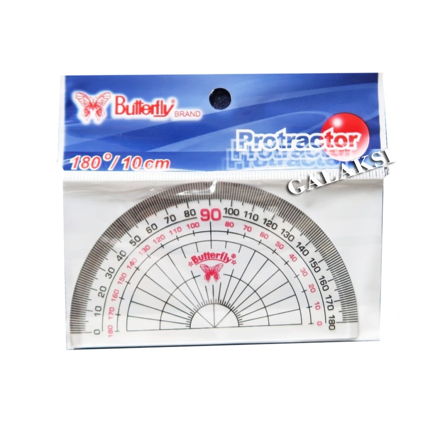 

MISTAR / PENGGARIS BUSUR BUTTERFLY 180° 10 CM