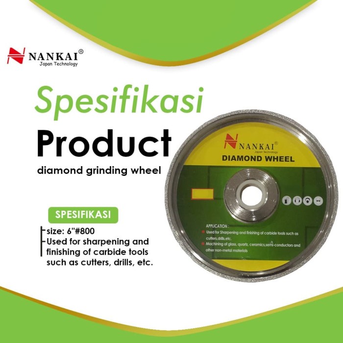 Nankai Batu Poles Akik Diamond Wheel 6" #800