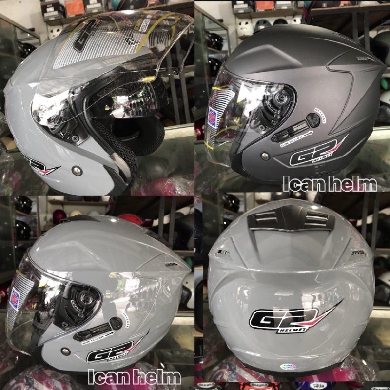 HELM G2 OPTIMAX SOLID DOUBLE VISOR