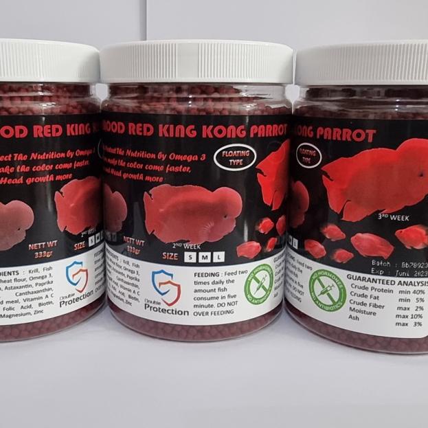 Exotic Life Super Blood Red King Kong Parrot Pakan Parrot &Lohan 333gr - M