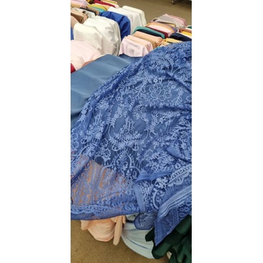 Bahan Kebaya Semi Prancis Blue