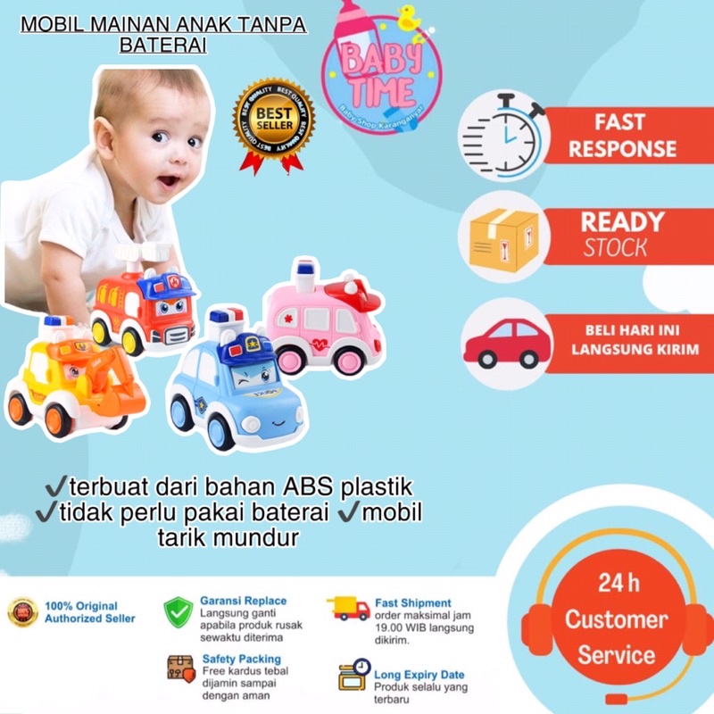 Mainan mobil mobilan tanpa baterai drive inertial  mainan anak bayi kendaraan