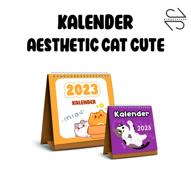 

Kalender Mini Aesthetic Duduk Cat Cute