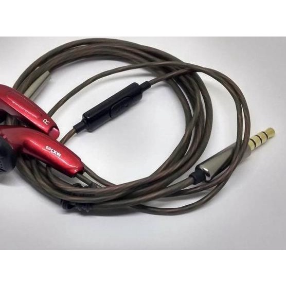 EARBUD MX500 SENNHEISER DIY PLUS MIC ,BASS MANTAP - Hitam