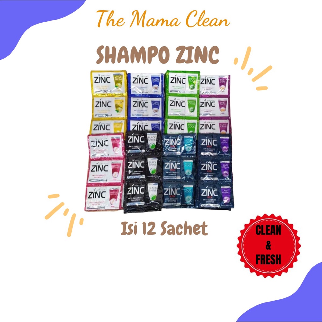 SHAMPOO ZINC SACHET 1 RENCENG ISI 12