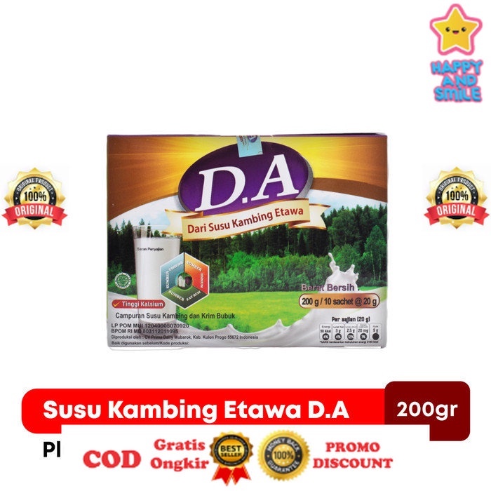 

HERBAL ASLI ORIGINAL Susu Kambing Etawa D.A Plus Kolostrum 200gr Bebas Alergi & Rendah Gula Life Style