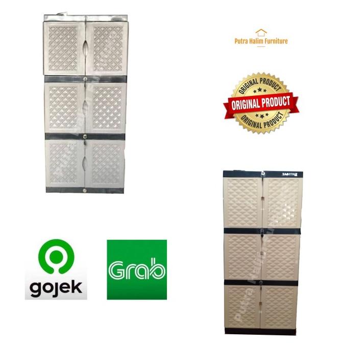 

LEMARI PLASTIK PAKAIAN SUSUN 3 MINI DIAMOND FULL KUNCI TABITHA stock ready
