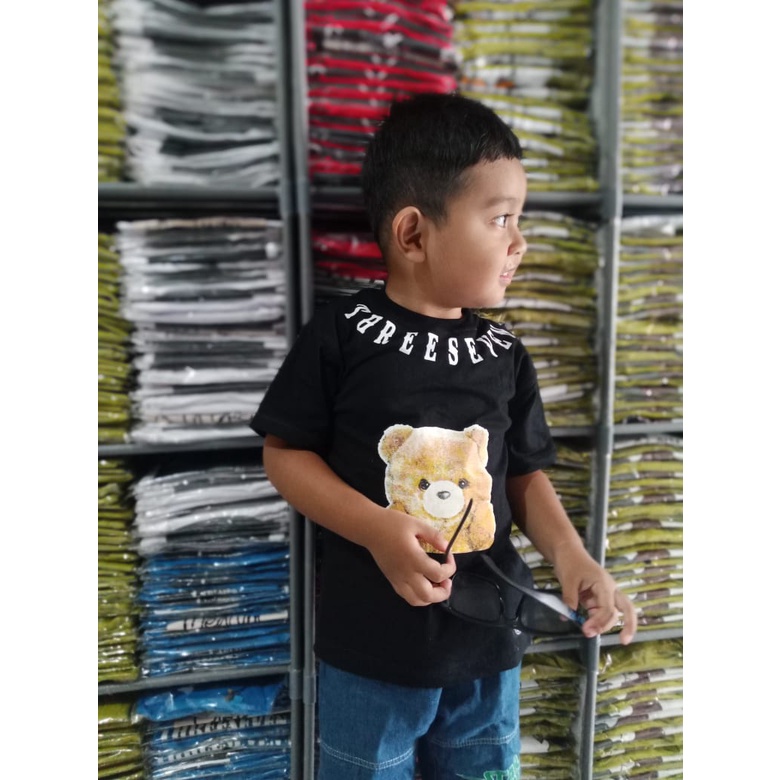 Kaos anak teddy bears baju anak cowok cewek