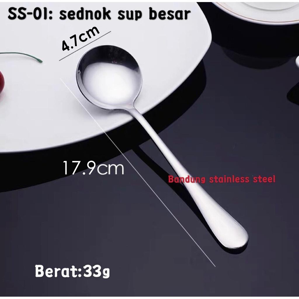 sendok sup bulat sendok es krim ice cream sayur tebal soup spoon hotel