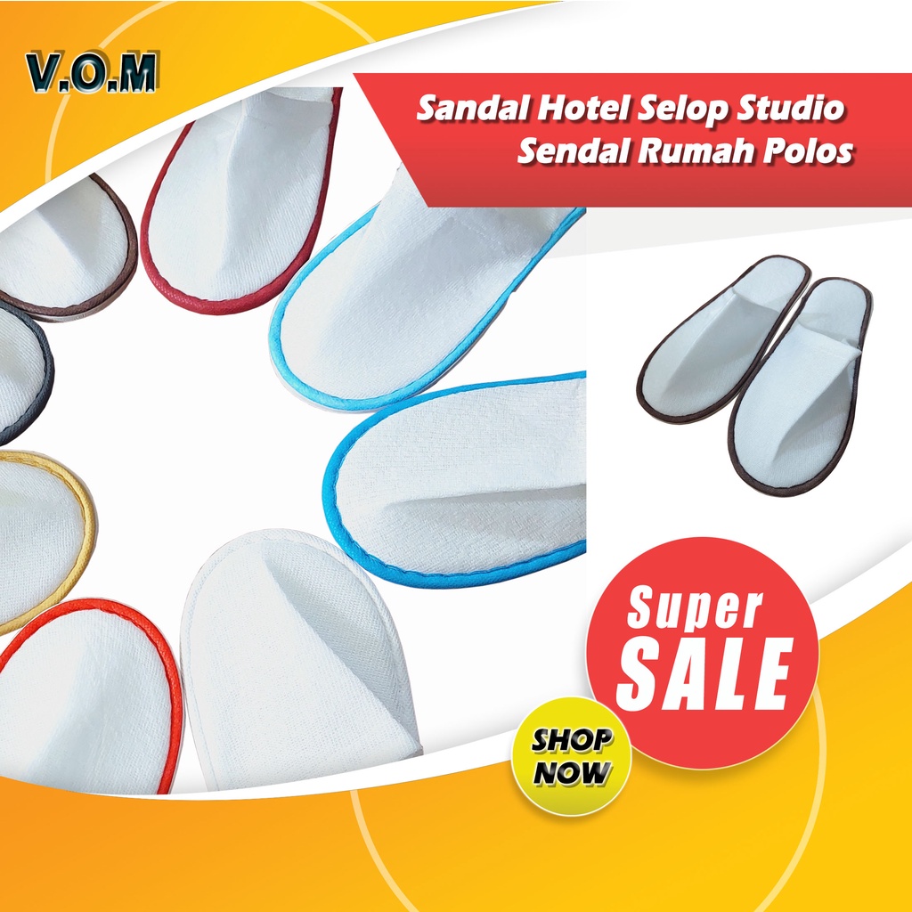 Sandal Hotel Selop Studio Sendal Rumah Polos Tebal Indoor Slipper 0849