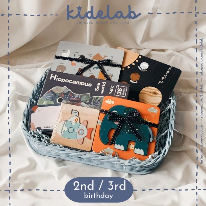 

(COD) HAMPERS KIDELAB kado anak 3 tahun READY STOCK baby gift mainan edukasi - BOY 3RD A