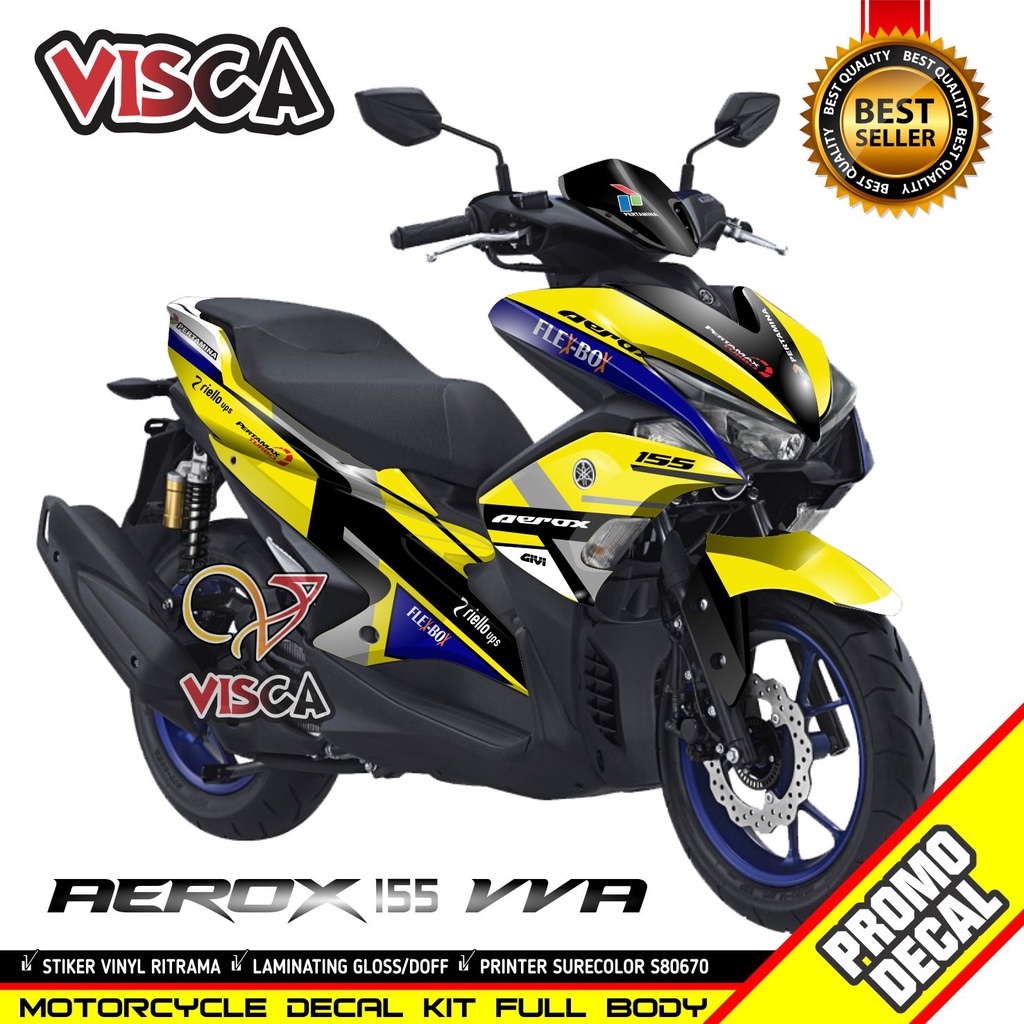 Decal Aerox 155 Full Body Striping Aerox 155 old Stiker Aerox 155 Full Body Ducati