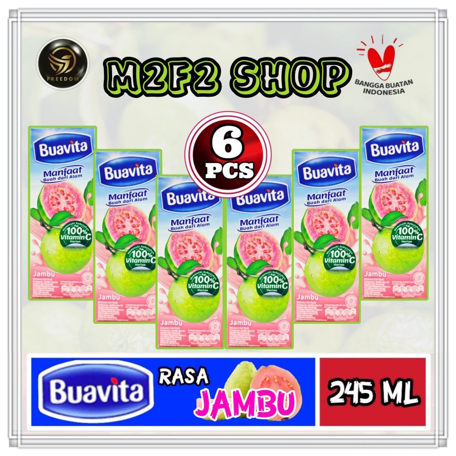 

Jus Buavita Rasa Jambu Kotak | Juice Guava - 245 ml (Kemasan 6 Pcs)