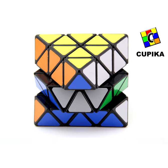 Rubik Pyraminx doubel atas bawah Pyraminx Blackbase Original Piramid