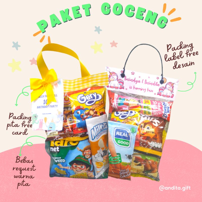 

Paket Snack Ulang Tahun Anak Costum Label