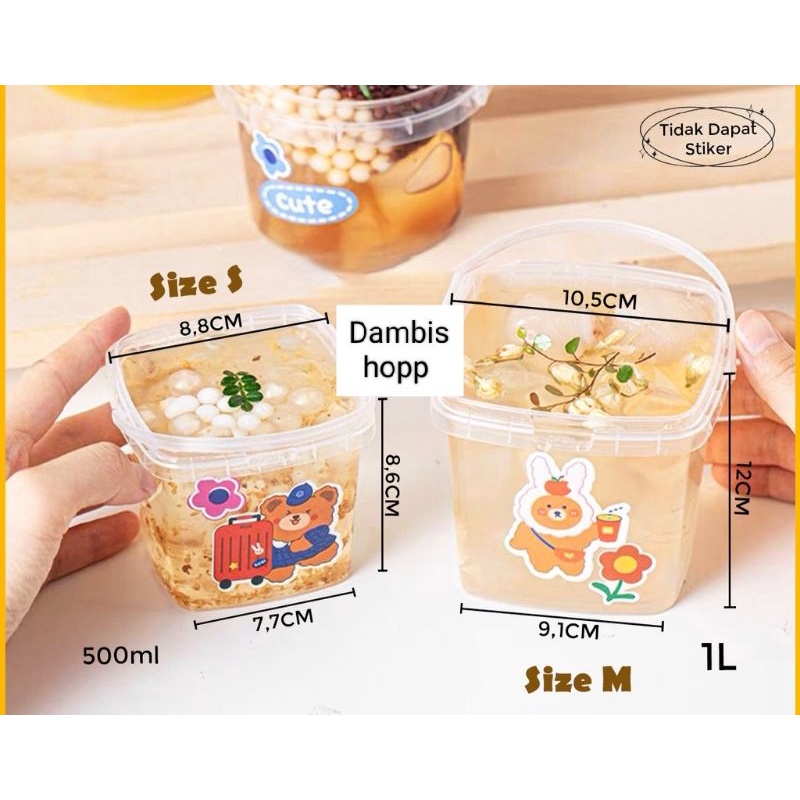 BOX DESSERT / CUP MAKANAN / TOPLES DESSERT/CUP EMBER - KOTAK
