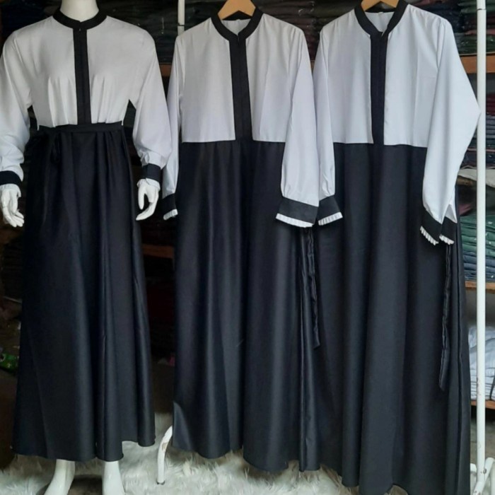 Gamis Seragam Hitam Putih Pns