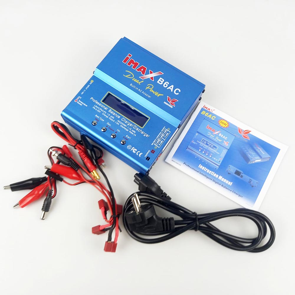 IMAX B6AC Charger Baterai LiPo dengan AC Adapter Integrated - OMBT27BL Blue