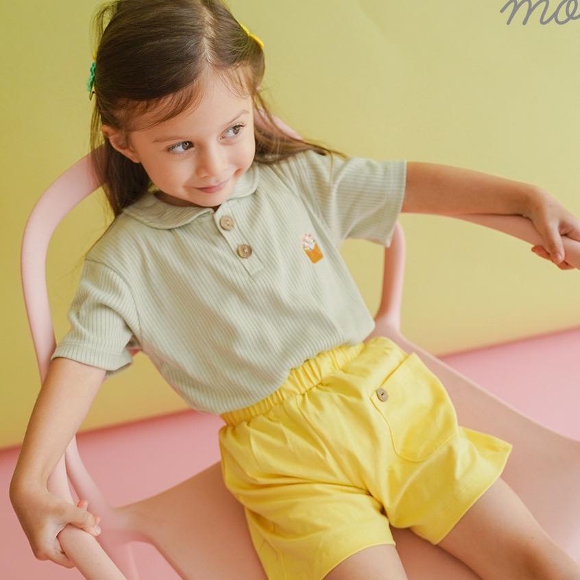 Mooi Laura Rib Top / Mooi Atasan Anak Perempuan 1-5 Tahun