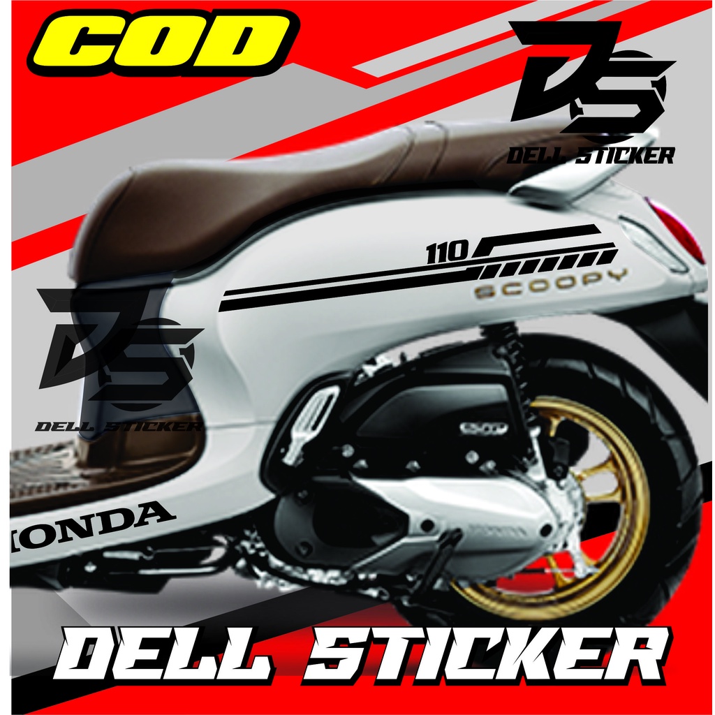 sticker striping scoopy 2021-2022 prestige garis / CUTTING STIKER SCOOPY TERBARU