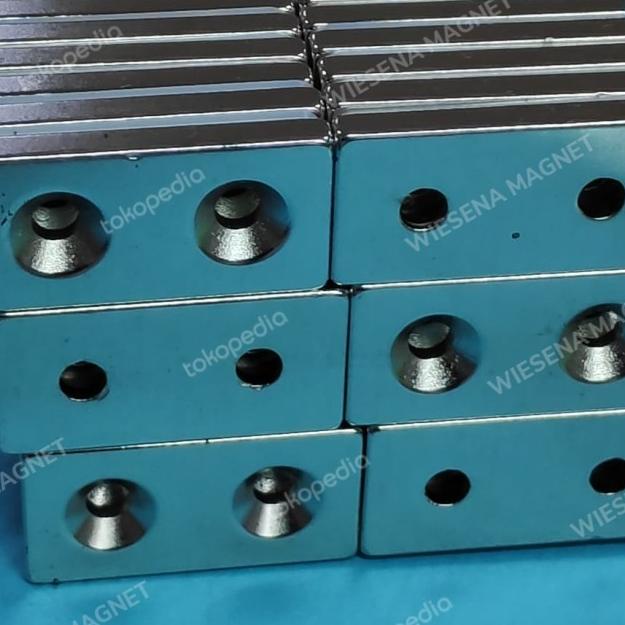 Magnet Neodymium 40x20x5mm (hole 10/5mm) N52