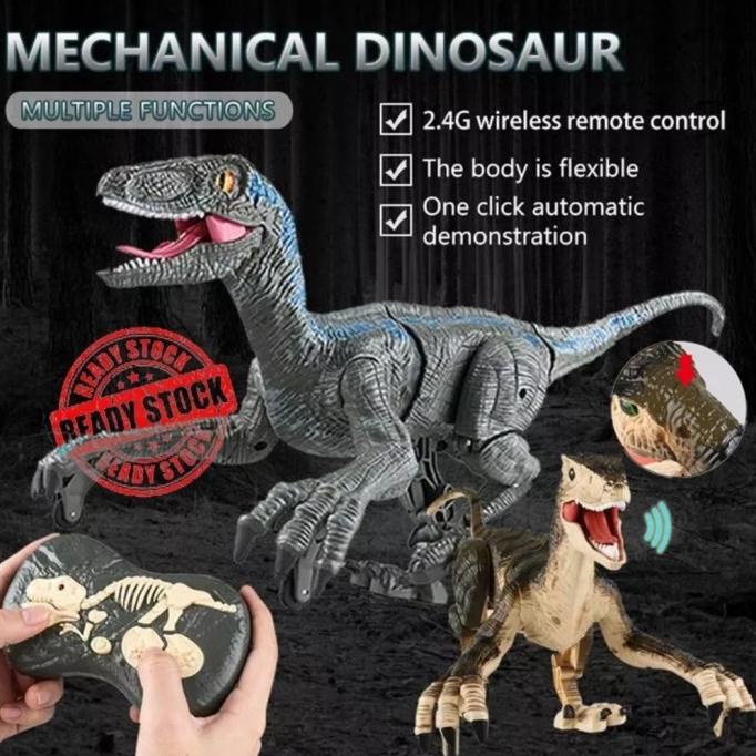 Mainan Anak RC Dinosaurus Remote control Tirex Viral Tiktok Dino jalan stock ada