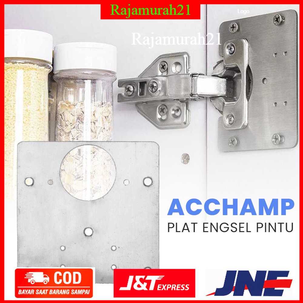 Plat Engsel Pintu Repair Cabinet Furniture Drawer Door - CD302 - Silver - 7ROTDXSV