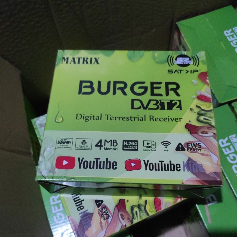 STB TV DIGITAL matrix burger set top box tv digital dus hijau rekomendasi paket lengkap terbaru terb