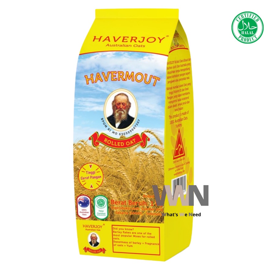 

Haverjoy Havermout Rolled Oats 1kg - Australian Oats / Oatmeal