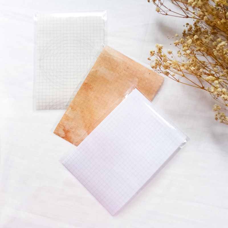 

Washi Tape Plain • Sulfate Stiker Lembaran Polos DIY Sticker Washi Translucent Old Paper