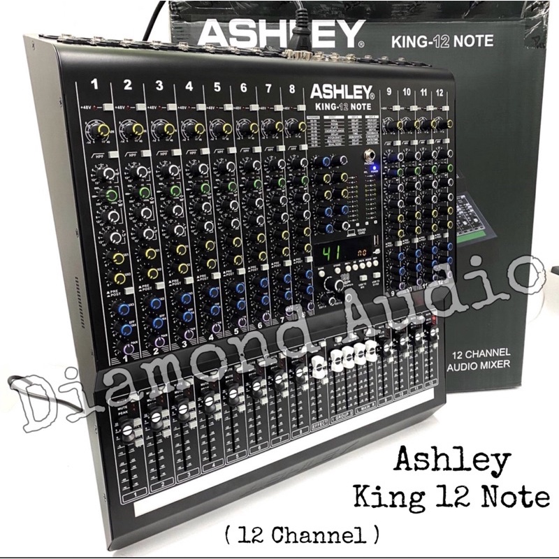 Jual Mixer Audio Ashley King12 Note Usb Bluetooth Original Mixing King ...