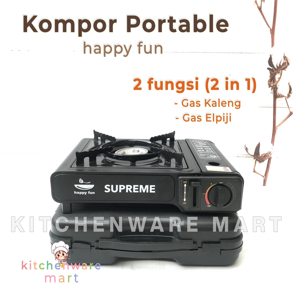 Kompor gas portable 2 in 1- Kompor Meja- Kompor Tas - Kompor Piknik