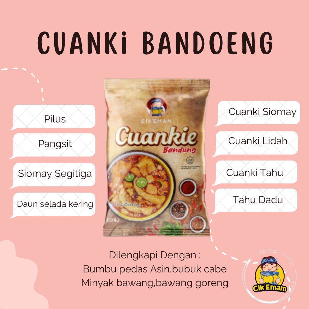 

NEW PRODUCT !!! CUANKIE BANDOENG Cik'emam I Cik'emam Agen Malang