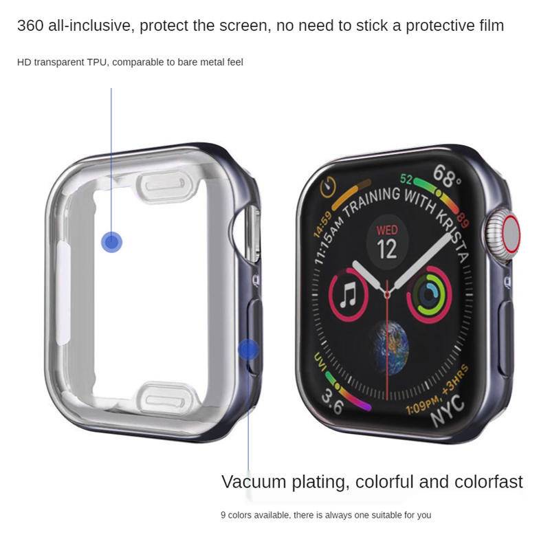 Soft Case TPU Transparan Cover Apple Watch Seri 8 7 6 5 4 3 2 1 SE SE2 49mm 45mm 41mm 42mm 40mm 38mm