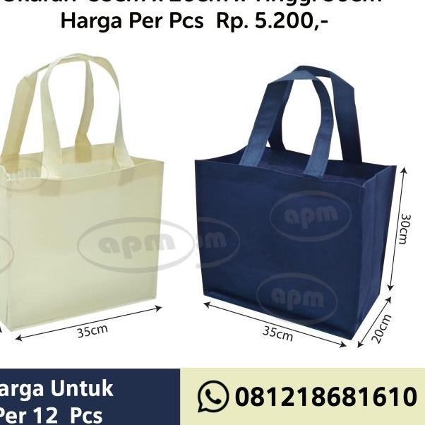 

Tas Spunbond Kotak Ukuran 35x20x30 (Tas Jahit) - Navy