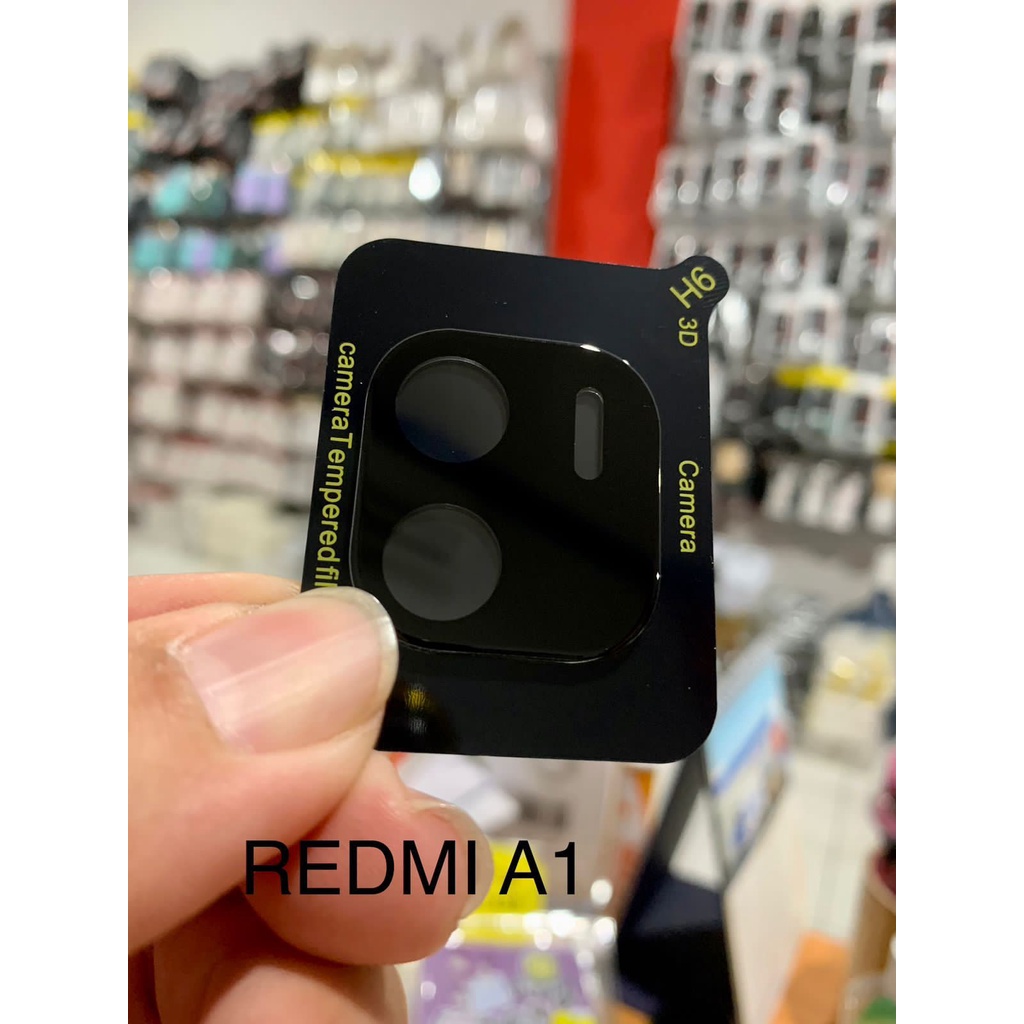 REDMI 12C REDMI A2 A1 REDMI 9T REDMI 10C TEMPERED CAMERA FULL FRAME CLEAR FRAME BLACK kAMERA ANTI GORES KACA FRAME FULL