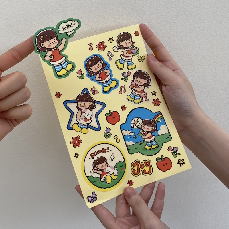 

joy the girl BIG A5 sticker sheet