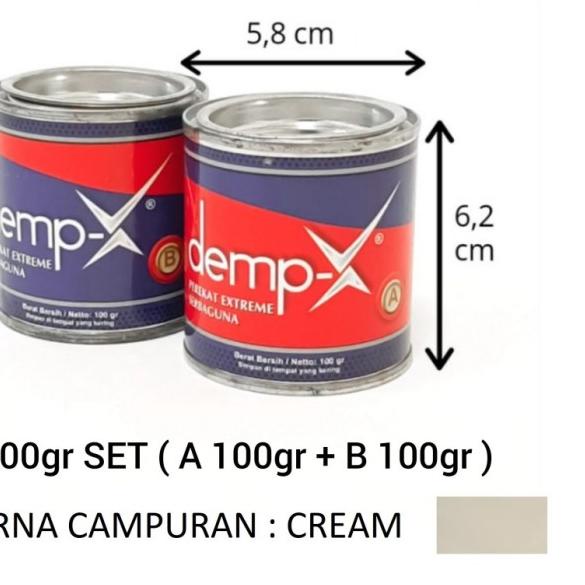 

LEM DEMP-X Perekat Extreme Serbaguna , Lem 2 komponen 200gram set