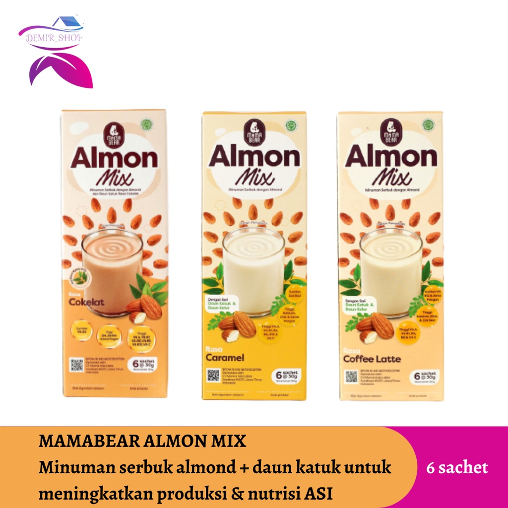 MamaBear AlmonMix Minuman Serbuk Almond Dengan Daun Katuk